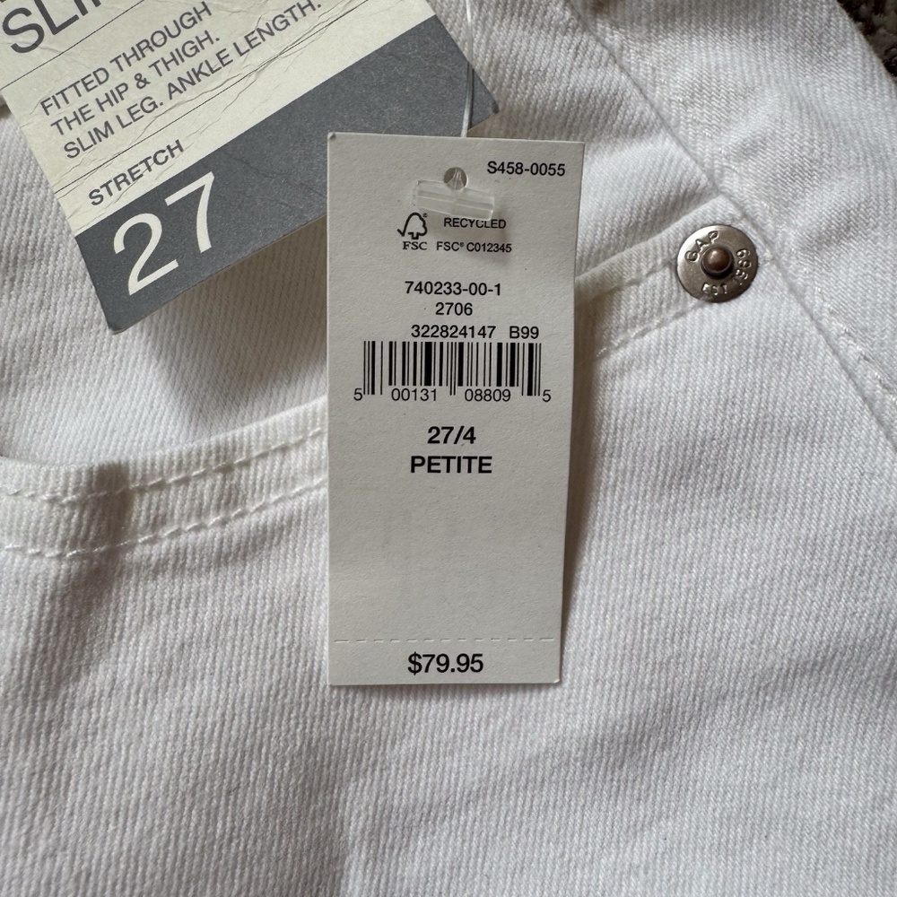 GAP High Rise Vintage Slim Jeans in white - Picture 4 of 6